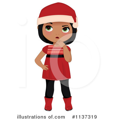 Christmas Girl Clipart #1137319 by Melisende Vector
