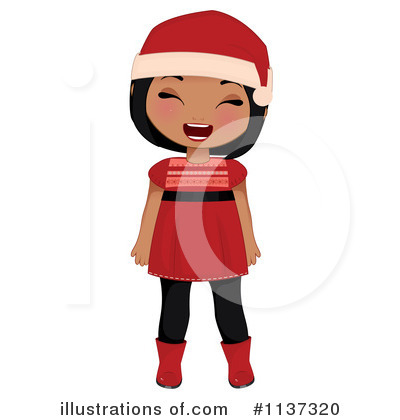 Christmas Girl Clipart #1137320 by Melisende Vector
