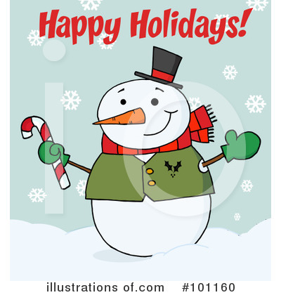 Royalty-Free (RF) Christmas Greeting Clipart Illustration by Hit Toon - Stock Sample #101160