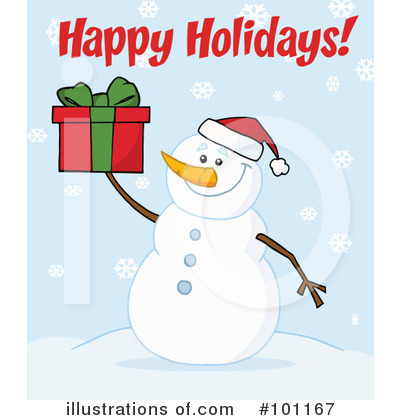 Royalty-Free (RF) Christmas Greeting Clipart Illustration by Hit Toon - Stock Sample #101167