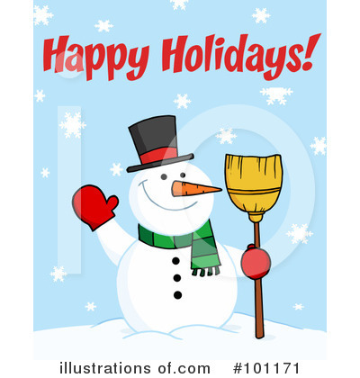 Snowman Clipart #101171 by Hit Toon