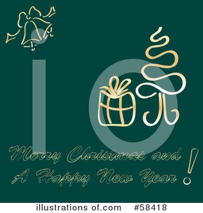 Royalty-Free (RF) Christmas Greeting Clipart Illustration by MilsiArt - Stock Sample #58418