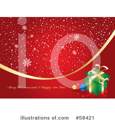 Royalty-Free (RF) Christmas Greeting Clipart Illustration by MilsiArt - Stock Sample #58421