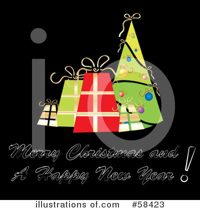 Royalty-Free (RF) Christmas Greeting Clipart Illustration by MilsiArt - Stock Sample #58423