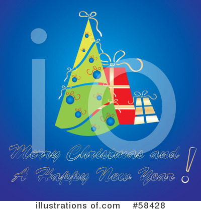Royalty-Free (RF) Christmas Greeting Clipart Illustration by MilsiArt - Stock Sample #58428