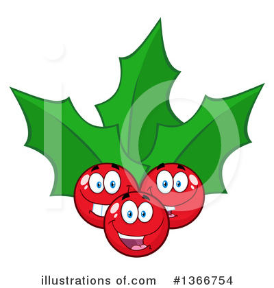 Royalty-Free (RF) Christmas Holly Clipart Illustration by Hit Toon - Stock Sample #1366754