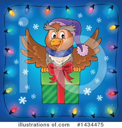 Royalty-Free (RF) Christmas Owl Clipart Illustration by visekart - Stock Sample #1434475