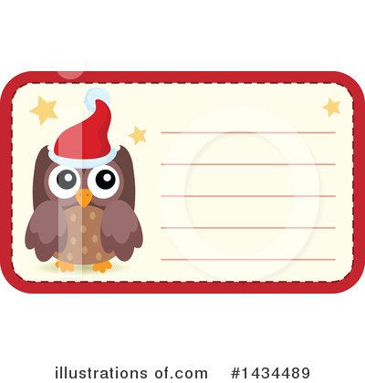Royalty-Free (RF) Christmas Owl Clipart Illustration by visekart - Stock Sample #1434489