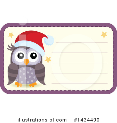 Royalty-Free (RF) Christmas Owl Clipart Illustration by visekart - Stock Sample #1434490