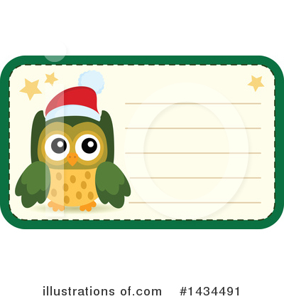 Royalty-Free (RF) Christmas Owl Clipart Illustration by visekart - Stock Sample #1434491