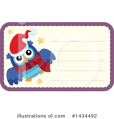 Royalty-Free (RF) Christmas Owl Clipart Illustration by visekart - Stock Sample #1434492