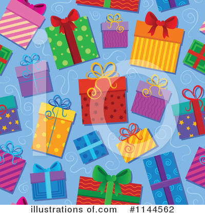 Royalty-Free (RF) Christmas Pattern Clipart Illustration by visekart - Stock Sample #1144562