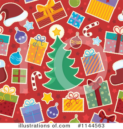 Royalty-Free (RF) Christmas Pattern Clipart Illustration by visekart - Stock Sample #1144563