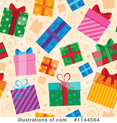 Royalty-Free (RF) Christmas Pattern Clipart Illustration by visekart - Stock Sample #1144564