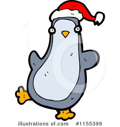 Royalty-Free (RF) Christmas Penguin Clipart Illustration by lineartestpilot - Stock Sample #1155399