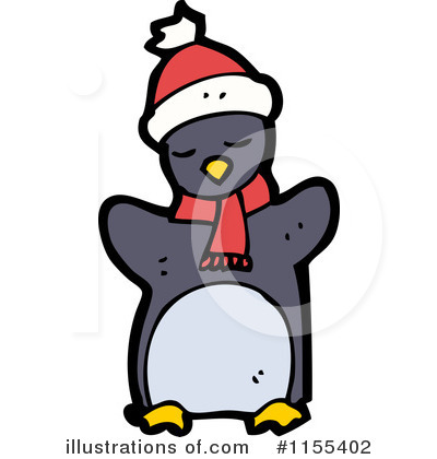 Royalty-Free (RF) Christmas Penguin Clipart Illustration by lineartestpilot - Stock Sample #1155402
