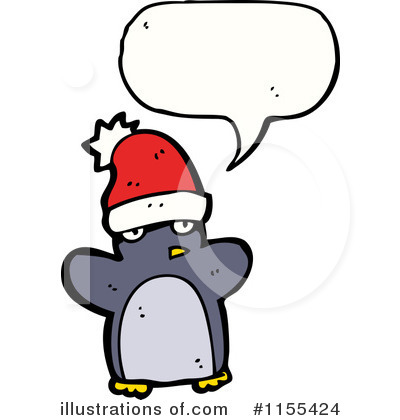 Royalty-Free (RF) Christmas Penguin Clipart Illustration by lineartestpilot - Stock Sample #1155424