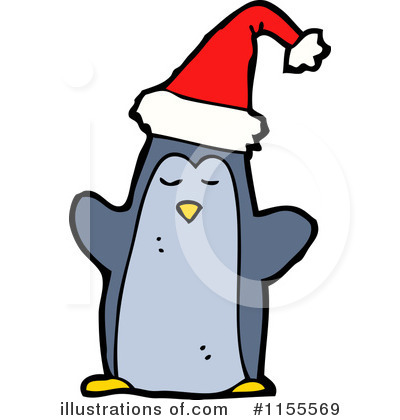 Royalty-Free (RF) Christmas Penguin Clipart Illustration by lineartestpilot - Stock Sample #1155569