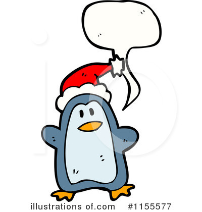 Royalty-Free (RF) Christmas Penguin Clipart Illustration by lineartestpilot - Stock Sample #1155577