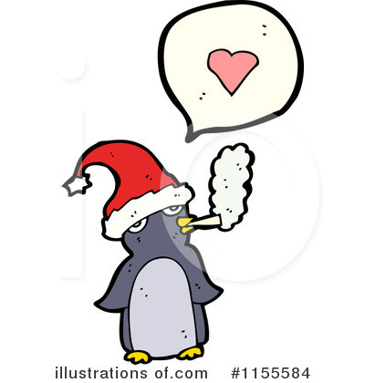 Royalty-Free (RF) Christmas Penguin Clipart Illustration by lineartestpilot - Stock Sample #1155584