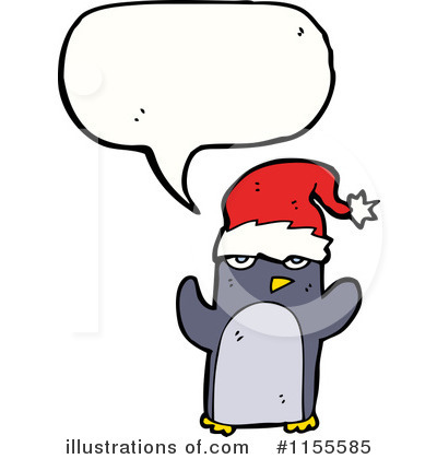 Royalty-Free (RF) Christmas Penguin Clipart Illustration by lineartestpilot - Stock Sample #1155585