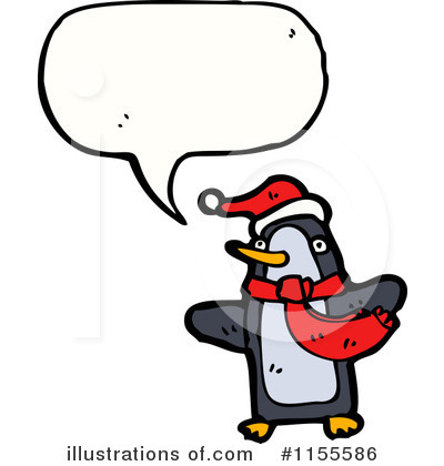 Royalty-Free (RF) Christmas Penguin Clipart Illustration by lineartestpilot - Stock Sample #1155586