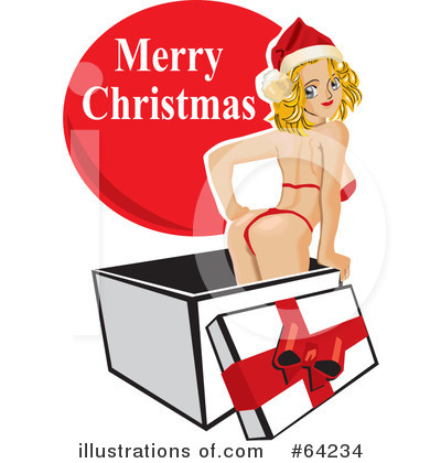 Royalty-Free (RF) Christmas Pin Up Clipart Illustration by David Rey - Stock Sample #64234