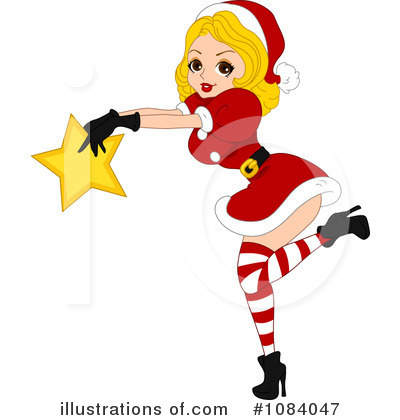 Royalty-Free (RF) Christmas Pinup Clipart Illustration by BNP Design Studio - Stock Sample #1084047