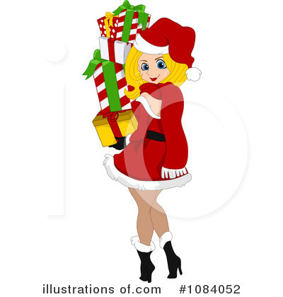 Royalty-Free (RF) Christmas Pinup Clipart Illustration by BNP Design Studio - Stock Sample #1084052
