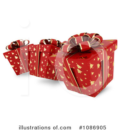 Royalty-Free (RF) Christmas Present Clipart Illustration by BNP Design Studio - Stock Sample #1086905