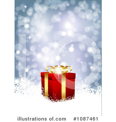Royalty-Free (RF) Christmas Present Clipart Illustration by KJ Pargeter - Stock Sample #1087461
