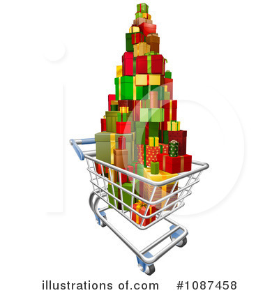 Christmas Shopping Clipart #1087458 by AtStockIllustration