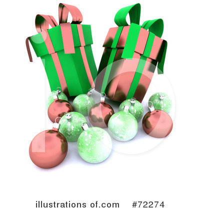 Royalty-Free (RF) Christmas Presents Clipart Illustration by KJ Pargeter - Stock Sample #72274