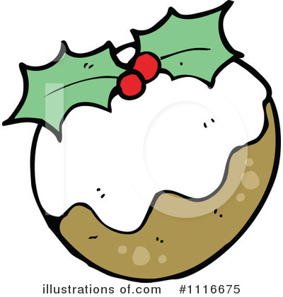 Royalty-Free (RF) Christmas Pudding Clipart Illustration by lineartestpilot - Stock Sample #1116675