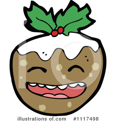Royalty-Free (RF) Christmas Pudding Clipart Illustration by lineartestpilot - Stock Sample #1117498