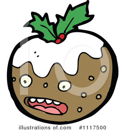 Christmas Pudding Clipart #1117500 by lineartestpilot