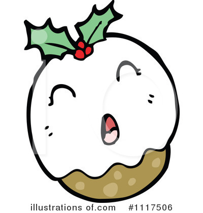 Royalty-Free (RF) Christmas Pudding Clipart Illustration by lineartestpilot - Stock Sample #1117506
