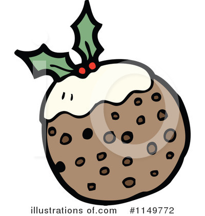 Royalty-Free (RF) Christmas Pudding Clipart Illustration by lineartestpilot - Stock Sample #1149772