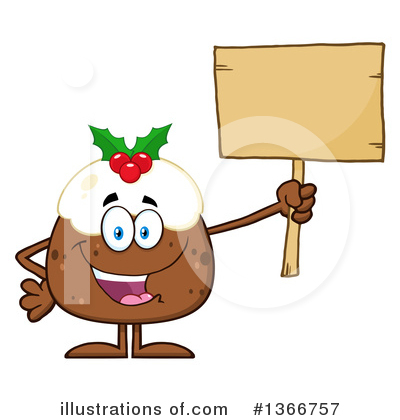Christmas Pudding Clipart #1366757 by Hit Toon