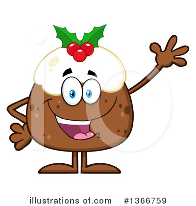 Christmas Pudding Clipart #1366759 by Hit Toon