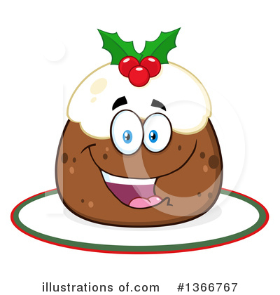 Christmas Pudding Clipart #1366767 by Hit Toon