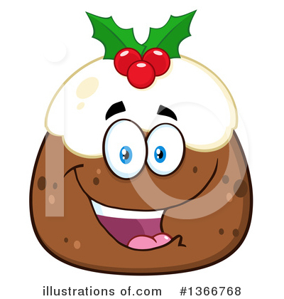 Royalty-Free (RF) Christmas Pudding Clipart Illustration by Hit Toon - Stock Sample #1366768