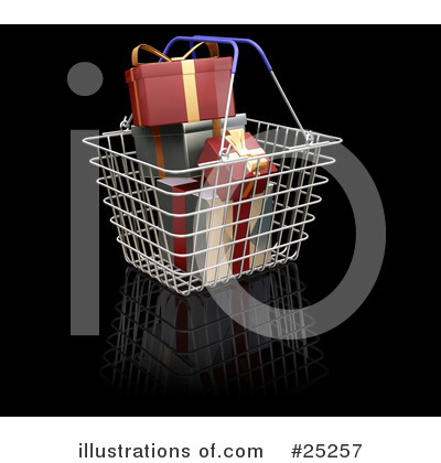 Shopping Basket Clipart #25257 by KJ Pargeter