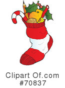 Christmas Stocking Clipart #70837 by Snowy