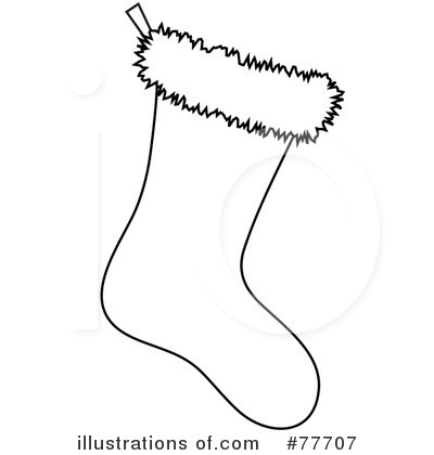Royalty-Free (RF) Christmas Stocking Clipart Illustration by Pams Clipart - Stock Sample #77707