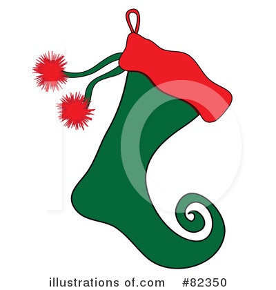 Royalty-Free (RF) Christmas Stocking Clipart Illustration by Pams Clipart - Stock Sample #82350
