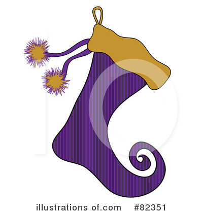 Royalty-Free (RF) Christmas Stocking Clipart Illustration by Pams Clipart - Stock Sample #82351