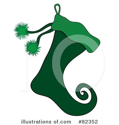 Royalty-Free (RF) Christmas Stocking Clipart Illustration by Pams Clipart - Stock Sample #82352