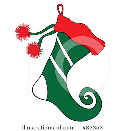 Royalty-Free (RF) Christmas Stocking Clipart Illustration by Pams Clipart - Stock Sample #82353