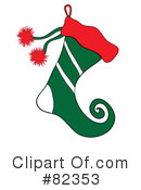 Christmas Stocking Clipart #82353 by Pams Clipart